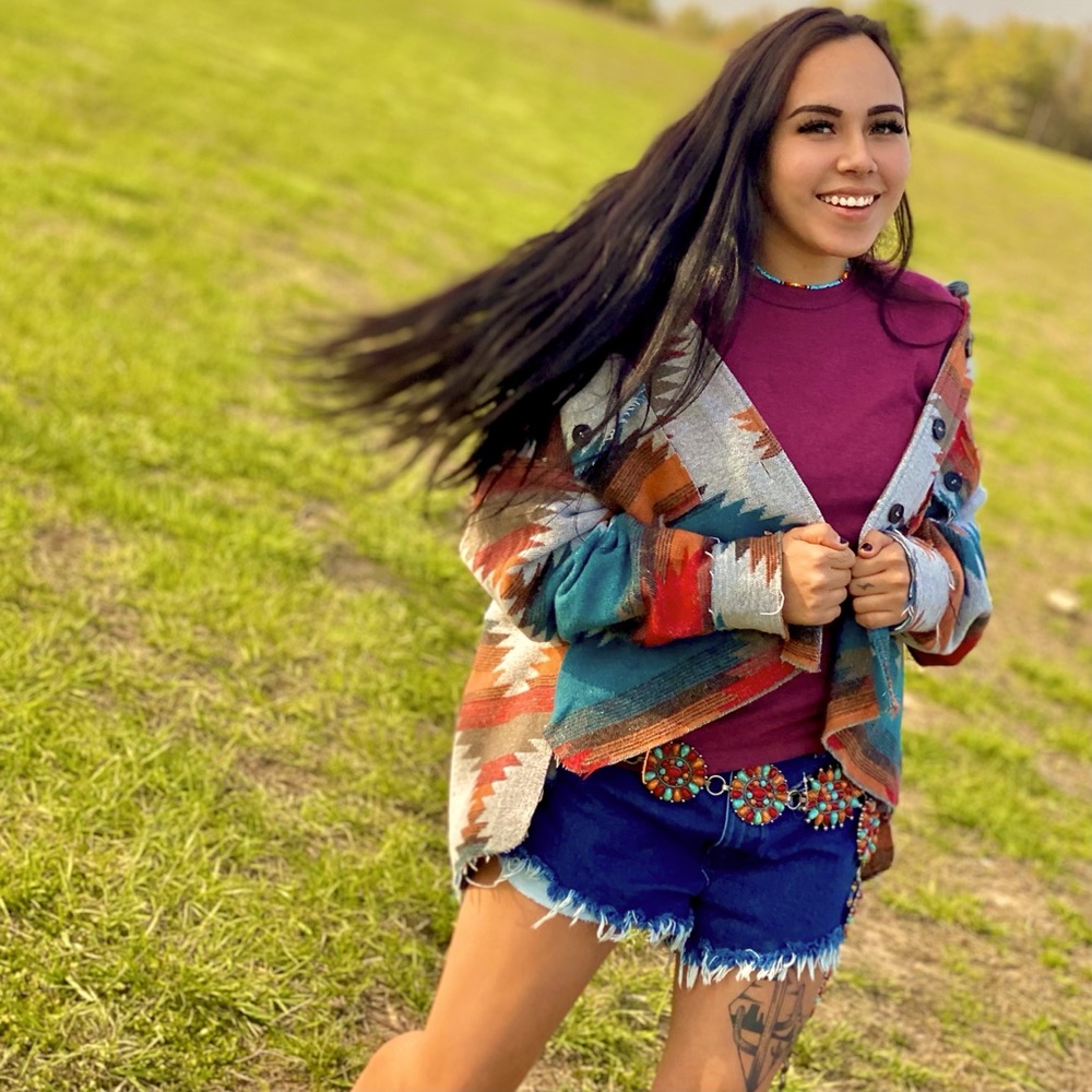 Aztec Button Up
